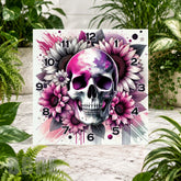 Floral Skull 4 Clock Sublimation Wrap