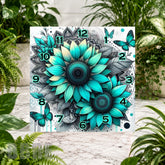 Sunflower Clock Clock Sublimation Wrap