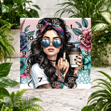 Floral Girl Clock Sublimation Wrap