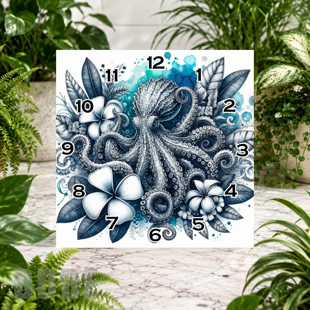Octopus Design Clock Sublimation Wrap