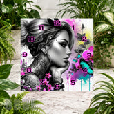 Floral Portrait 2 Clock Sublimation Wrap