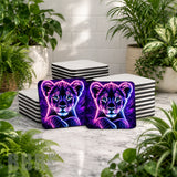 Neon Lion Mockup Image
