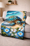 Tropical Turtle Flannel Blanket