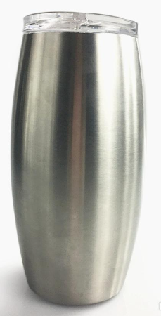 Barrel Tumbler- 25 Oz Stainless Steel, Double Walled, With Slide Lid