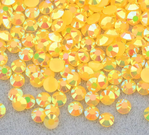 Jelly Orange Yellow AB Resin Rhinestones 4 sizes