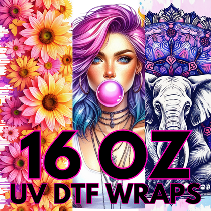 NEW UV DTF 16 Oz Wraps