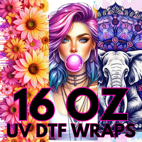 NEW UV DTF 16 Oz Wraps