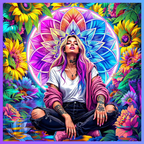 Tattoo Floral Girl 20 OZ Wrap