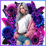 Tattoo Floral Girl 20 OZ Wrap