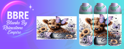 Cow 24 OZ Sublimation Water Bottle Wrap