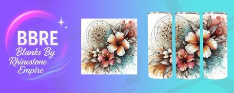 Floral 15 OZ Sublimation Print