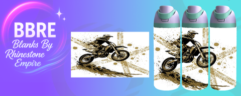 Dirt Bike 24 OZ Sublimation Water Bottle Wrap
