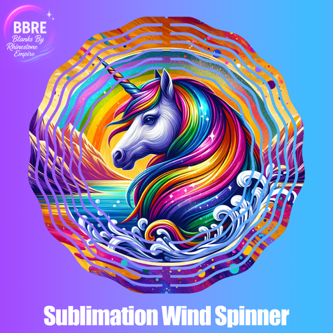 Unicorn Sublimation Wind Spinners