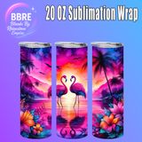 Flamingo 20 OZ Sublimation Transfer
