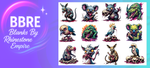 Zombie Animals UV-DTF Element Sheet