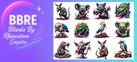 Zombie Animals UV-DTF Element Sheet