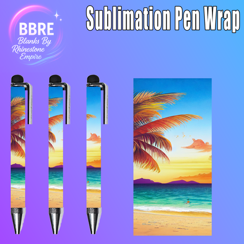 Tropical Sublimation Pen Wrap