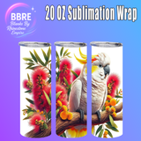 Cockatoo 20 OZ Sublimation Transfer