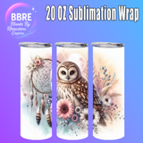 Owl 20 OZ Sublimation Transfer