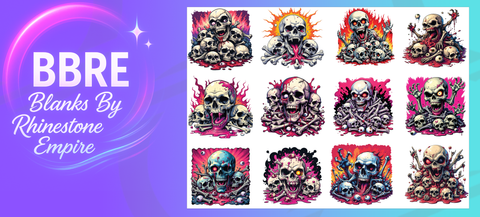 Skull And Bones UV-DTF Element Sheet