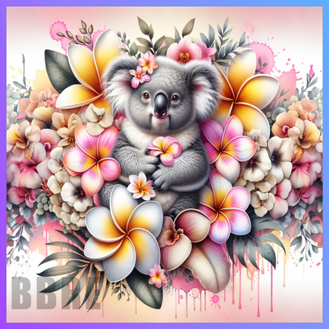 Floral Koala 20 OZ Wrap