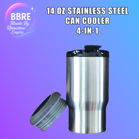 14 oz stainless steel 4-in-1 can cooler blank