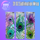 Peacock 20 OZ Sublimation Transfer