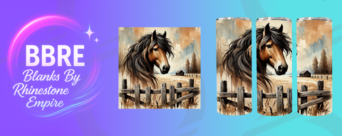 Horse 20 OZ Sublimation Print