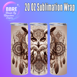 Owl 20 OZ Sublimation Transfer