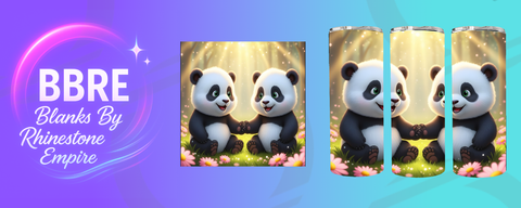 Panda 20 OZ Sublimation Print