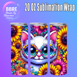 Kitten 20 OZ Sublimation Transfer