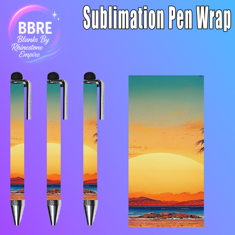 Sunset Sublimation Pen Wrap