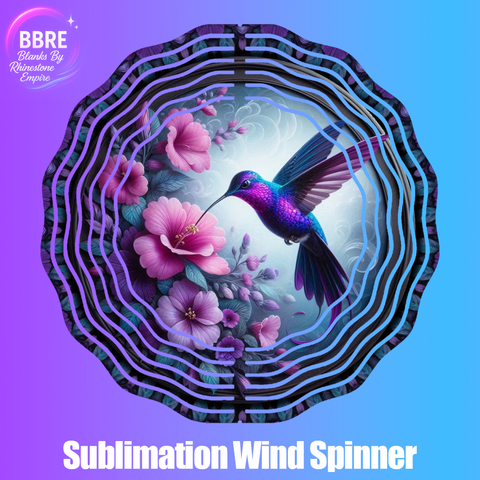Floral Bird Sublimation Wind Spinners