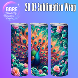 Peacock 20 OZ Sublimation Transfer