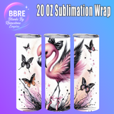 Flamingo 20 OZ Sublimation Transfer