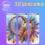 Owl 20 OZ Sublimation Transfer