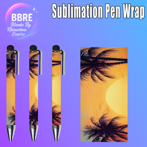 Palm Tree Sublimation Pen Wrap
