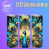 Peacock 20 OZ Sublimation Transfer