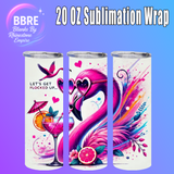 Flamingo 20 OZ Sublimation Transfer