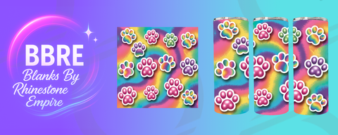 Paw Prints 20 OZ Sublimation Print