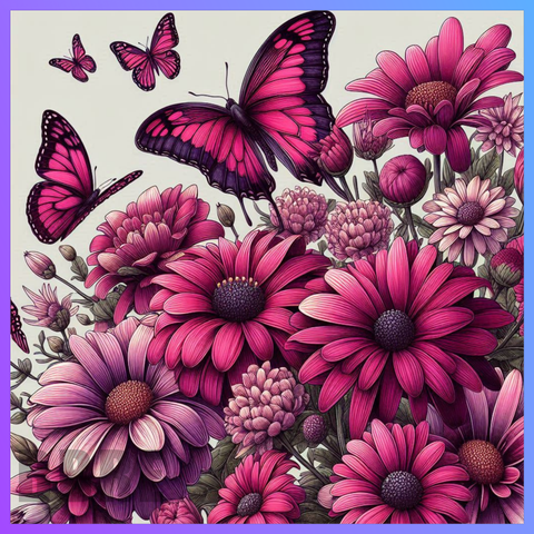 Floral Butterfly 20 OZ Wrap