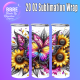Butterfly 20 OZ Sublimation Transfer