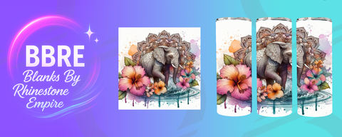 Elephant 20 OZ Sublimation Print