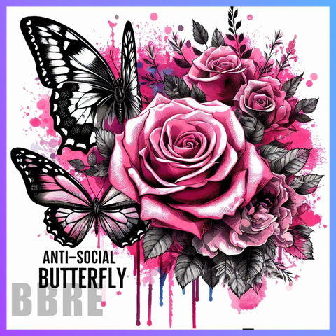 Floral Butterfly 20 OZ Wrap