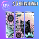 Floral Panther 20 OZ Sublimation Transfer
