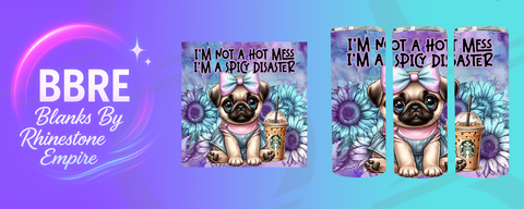 Pug 20 OZ Sublimation Print