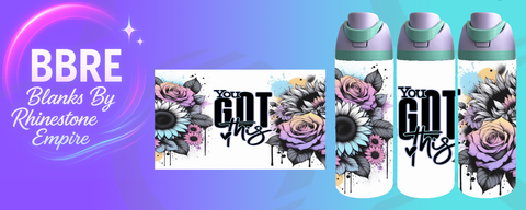 Inspirational 24 OZ Sublimation Water Bottle Wrap