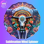 Cowskull Sublimation Wind Spinners