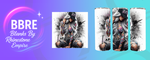 Tattoo Girl 15 OZ Sublimation Print