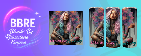 Tattoo Girl 20 OZ Sublimation Print